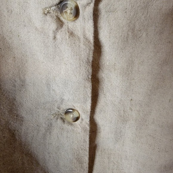 Vintage Passport Cream Button up Linen Blend Maxi Skirt - Picture 6 of 7